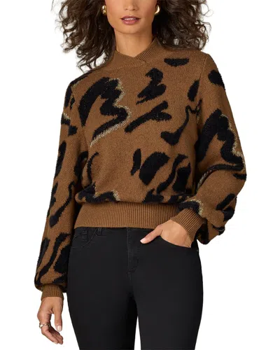 Wit & Wisdom Abstract Sweater In Brown