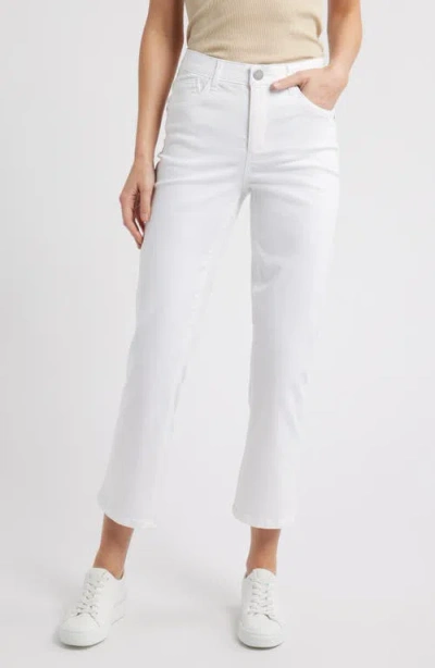 Wit & Wisdom Bennett High Waist Ankle Barely Bootcut Jeans In White