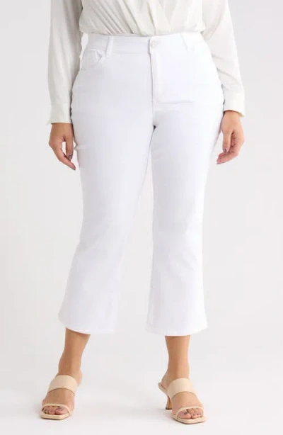 Wit & Wisdom Bennett High Waist Crop Barely Bootcut Jeans In White