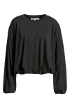 Wit & Wisdom Blouson Knit Top In Black