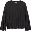 Wit & Wisdom Blouson Knit Top In Black