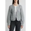 Wit & Wisdom Blouson Sleeve Cable Knit Crop Cardigan