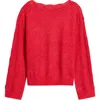 Wit & Wisdom Boat Neck Sweater In Red