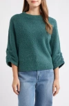 Wit & Wisdom Bouclé Sweater In Green