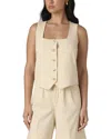 Wit & Wisdom Button Front Vest In Neutral