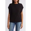 Wit & Wisdom Cable Stitch Sweater In Black
