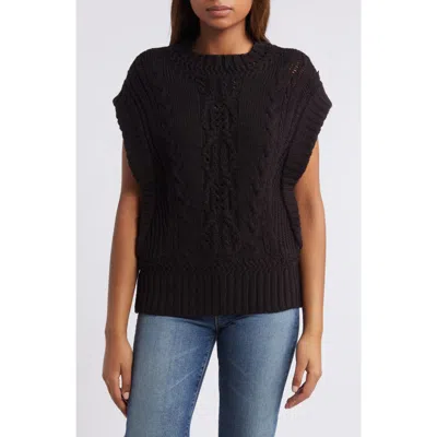 Wit & Wisdom Cable Stitch Sweater In Black