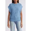 Wit & Wisdom Cable Stitch Sweater In Heather Cerulean Blue