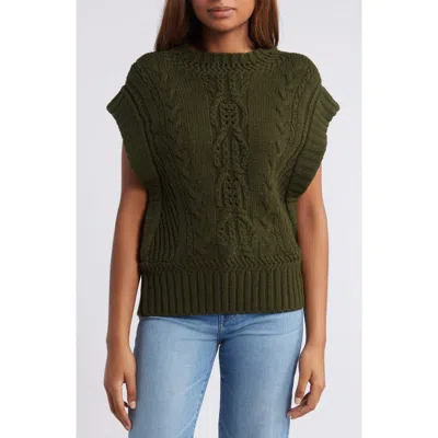 Wit & Wisdom Cable Stitch Sweater In Wintergreen
