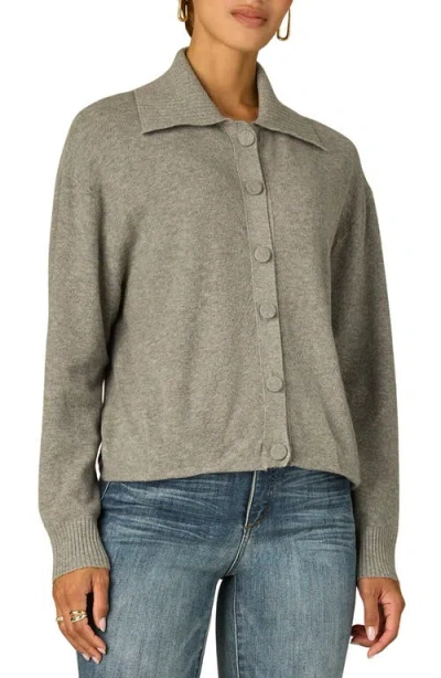 Wit & Wisdom Collared Snap Front Cardigan In Green