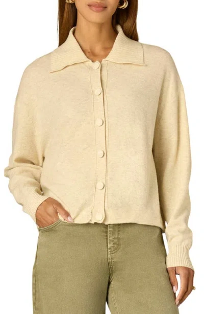 Wit & Wisdom Collared Snap Front Cardigan In Neutral