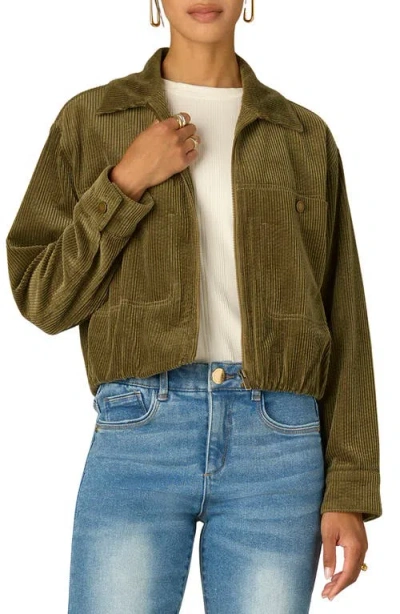 Wit & Wisdom Cotton Corduroy Jacket In Green