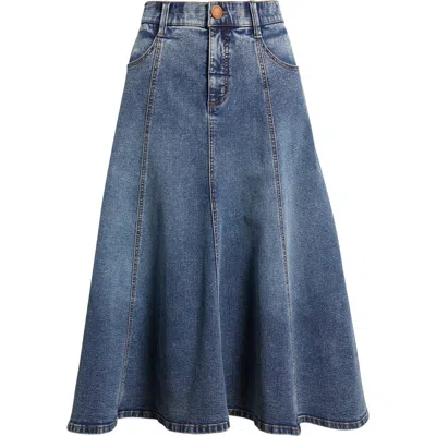 Wit & Wisdom Denim A-line Skirt In Blue