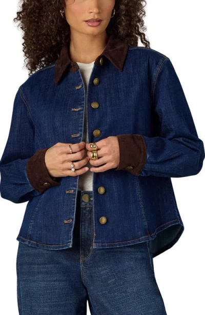 Wit & Wisdom Denim Button-up Jacket In Multi