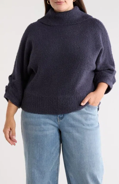 Wit & Wisdom Dolman Blouson Sleeve Sweater In Blue