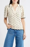 Wit & Wisdom Dot Collar Sweater In White