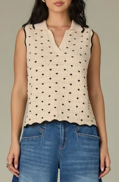 Wit & Wisdom Dot Sweater Tank In Neutral