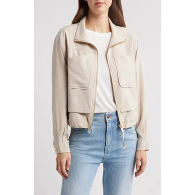 Wit & Wisdom Double Layer Front Zip Jacket In White