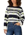 Wit & Wisdom Double Layer Round Neck Sweater In Multi