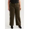 Wit & Wisdom Emma 'ab'solution Patch Pocket High Waist Wide Leg Corduroy Pants