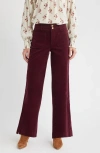 Wit & Wisdom Emma 'ab'solution Wide Leg Corduroy Pants In Purple