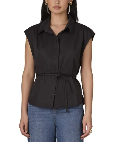 Wit & Wisdom Extended Shoulder Cap Sleeve Collared Shirt