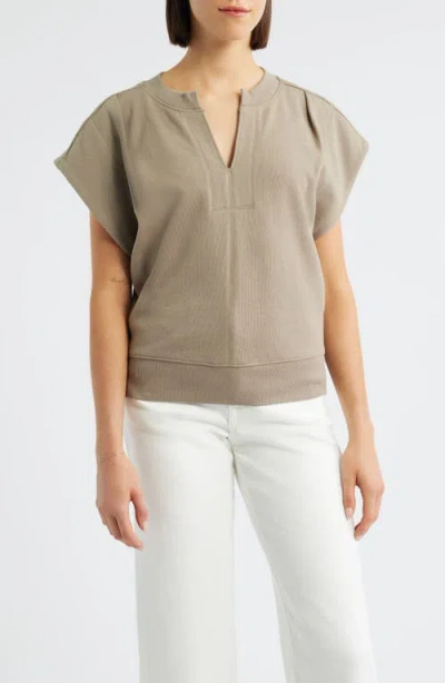 Wit & Wisdom Extended Shoulder Notch Neck Top