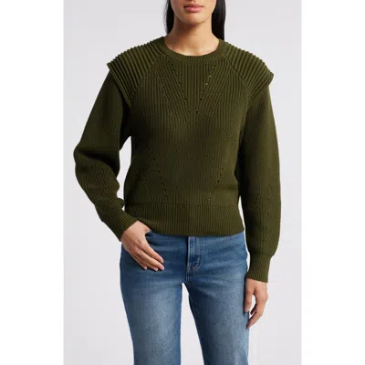 Wit & Wisdom Extended Shoulder Sweater In Wintergreen