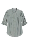 Wit & Wisdom Eyelet Accent Top In Deep Seagrass