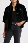 Wit & Wisdom Faux Fur Capelet In Black