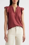 Wit & Wisdom Flutter Sleeve Jersey Top