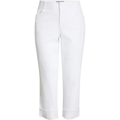 Wit & Wisdom Frayed Cuffed High Waist Boyfriend Jeans In White
