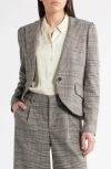 Wit & Wisdom Glen Plaid Puff Shoulder Blazer