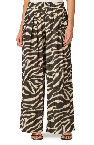 Wit & Wisdom Glider Skyrise Pleated Palazzo Pants In Brown