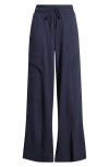 Wit & Wisdom Glider Skyrise Wide Leg Drawstring Pants In Blue