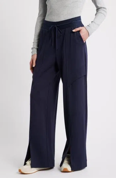Wit & Wisdom Glider Skyrise Wide Leg Drawstring Pants In Purple