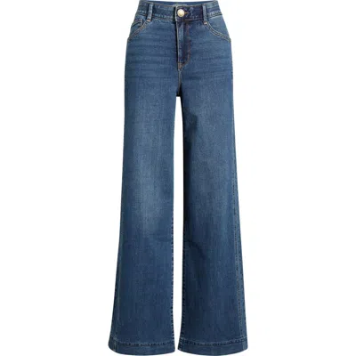 Wit & Wisdom Gracie 'ab'solution Skyrise Wide Leg Jeans In Blue