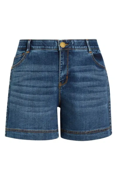 Wit & Wisdom Gracie High Waist Cotton Blend Denim Shorts In Blue