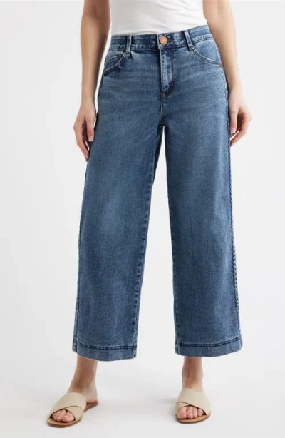 Wit & Wisdom Gracie Skyrise Double Side Seam Wide Leg Jeans In Blue