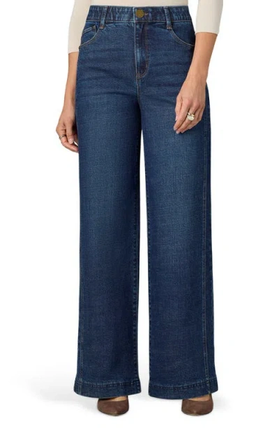 Wit & Wisdom Gracie Skyrise Double Side Seam Wide Leg Jeans In Blue