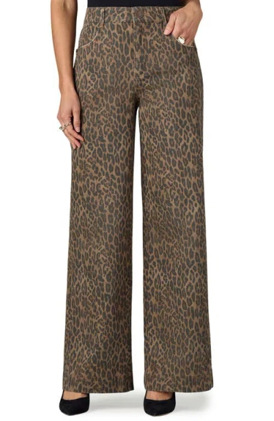 Wit & Wisdom Gracie Skyrise Double Side Seam Wide Leg Jeans In Brown