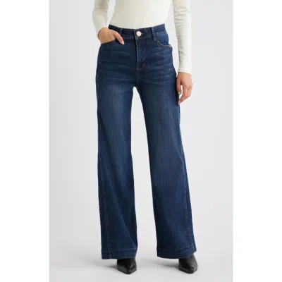 Wit & Wisdom Gracie Skyrise Wide Leg Jeans In Blue
