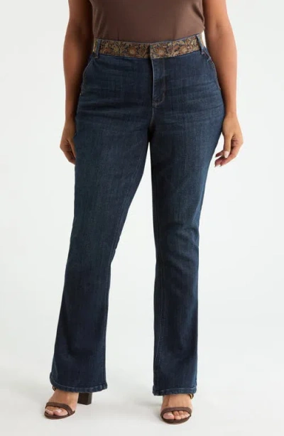Wit & Wisdom High Waist Baby Bootcut Jeans In Blue