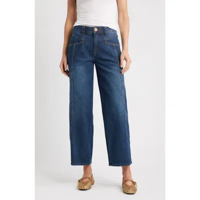 Wit & Wisdom High Waist Barely Barrel Jeans In Blue