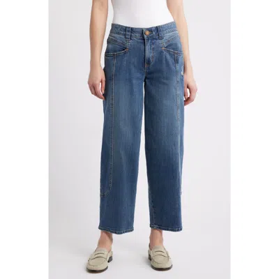 Wit & Wisdom High Waist Barely Barrel Jeans In Blue