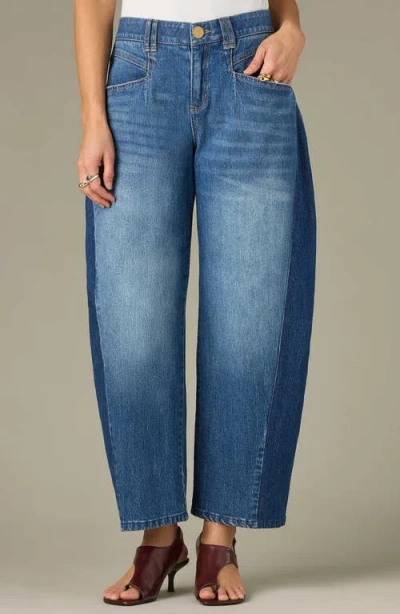 Wit & Wisdom High Waist Barrel Jeans In Blue