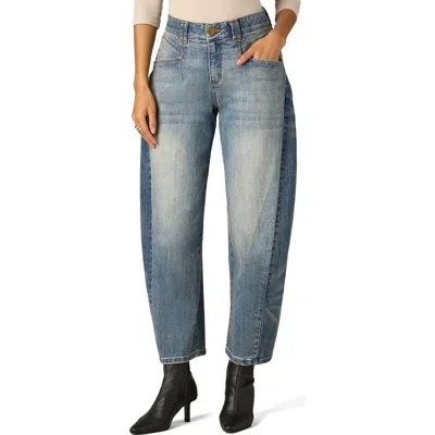 Wit & Wisdom High Waist Barrel Jeans In Blue