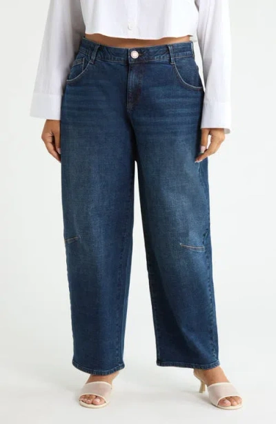 Wit & Wisdom High Waist Barrel Leg Jeans In Blue