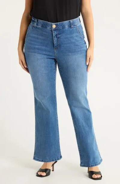 Wit & Wisdom High Waist Bootcut Jeans In Blue