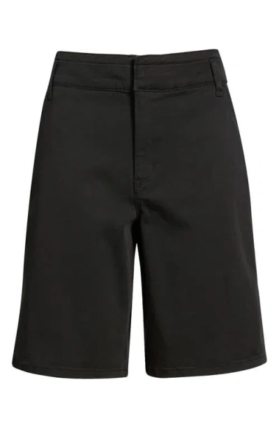 Wit & Wisdom High Waist Relaxed Denim Shorts In Black